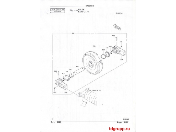 270-00063B ������ ������������ (200102-00052) Doosan DX225LCA