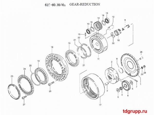 619-80700001 �������� ���� (gear-reduction) Kato HD2045-3